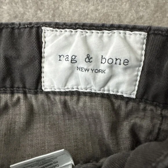 rag & bone Fit 2 Chino Pants Mens 34 Gray Slim Cotton Stretch - Picture 2 of 14